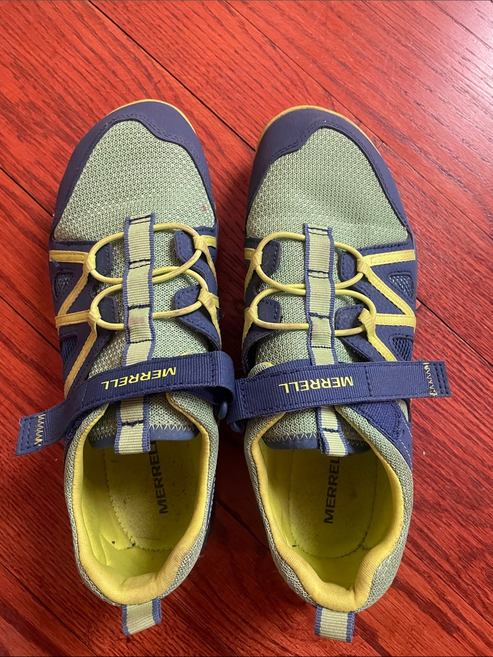 Merrell Kids Green and Navy Athletic Sneakers